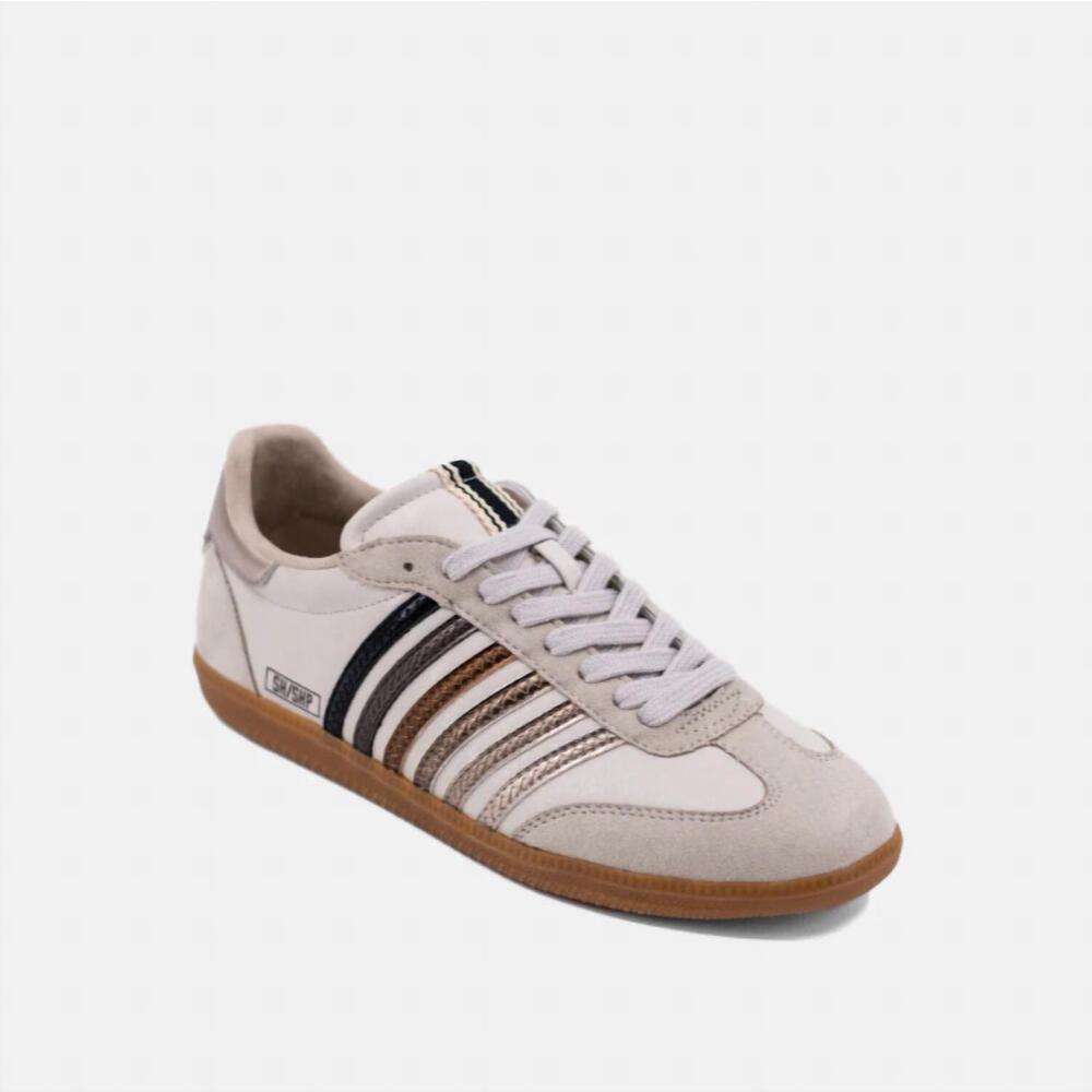 NEW SAGE & CLARE women's stevie sneakers in metallics